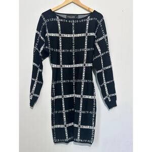 Gabrielle Union X New York & Company "Love, Peace Unity" Sweater Dress Medium